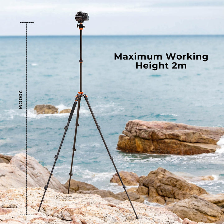 Kamera Stativ Aluminium 200cm mit Einbeinstativ &amp; 360° Kugelkopf - Bild 4