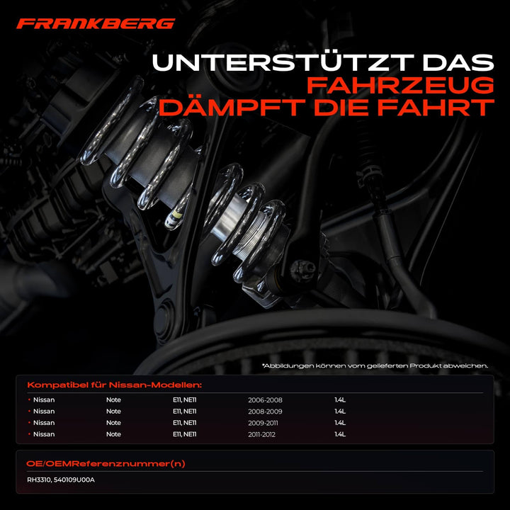 Fahrwerksfedern Vorderachse 2er-Set für Nissan Note E11 1.4L 2006–2012 - Bild 3