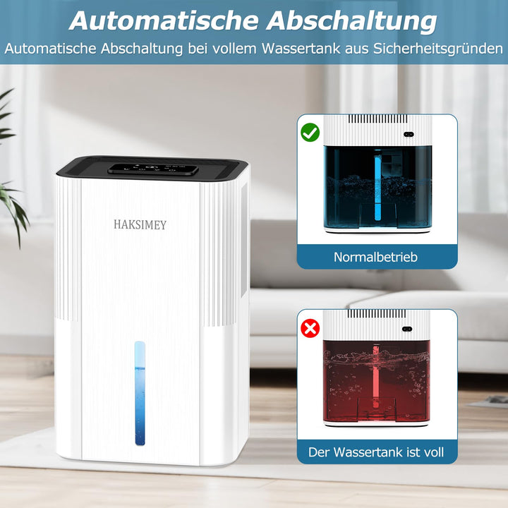 Luftentfeuchter elektrisch 2800ml mit Timer und LED-Licht für Schlafzimmer - Bild 6