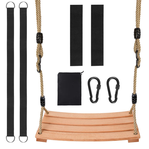 Holzschaukel Outdoor Buchenholz höhenverstellbar bis 100 kg