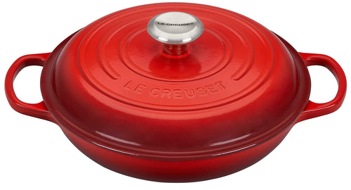 Gusseisen Gourmet-Profitopf rund 26 cm 2,2 l Induktion Kirschrot