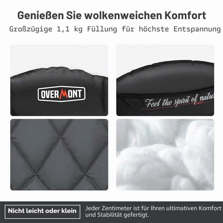 Campingstuhl XXL klappbar gepolstert mit Kühltasche 204 kg - Bild 6