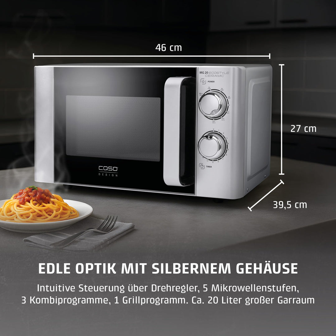 Mikrowelle mit Grill Keramikboden 20 Liter 2 Ebenen Edelstahl - Bild 4