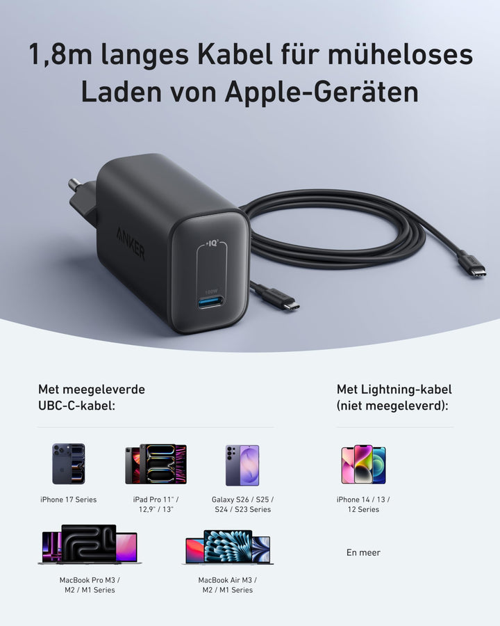 USB-C Ladegerät 100W Kompakt für Laptop und Smartphone - Bild 6