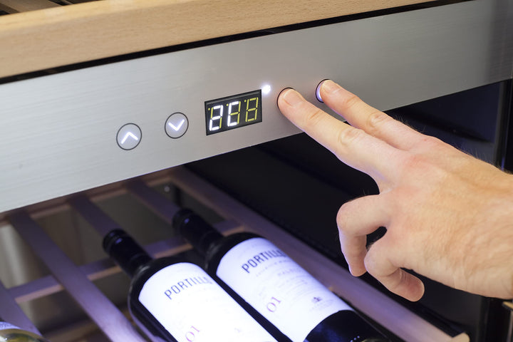 Weinkühlschrank 66 Flaschen 2 Zonen App-Steuerung Edelstahl - Bild 3