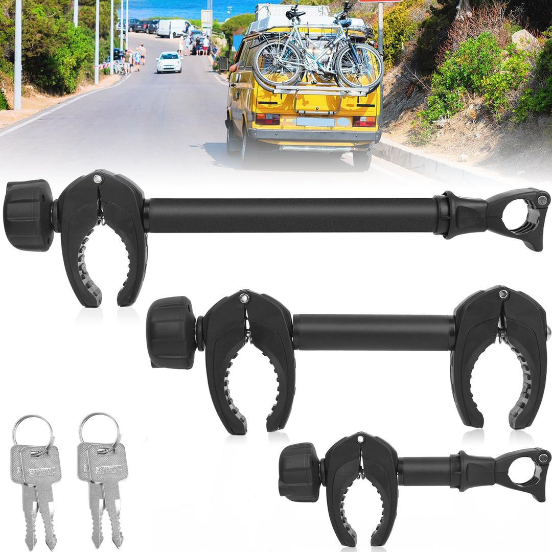 Fahrradträger Rahmenhalter Aluminium 3er-Set 25/32/45 cm mit Schloss