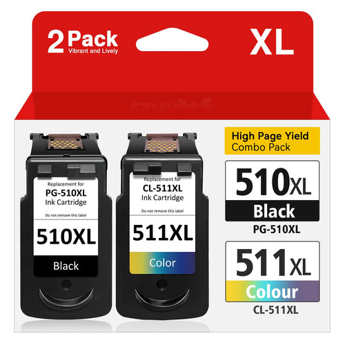 Druckerpatronen Set PG-510 CL-511 Schwarz+Farbe für Canon Pixma