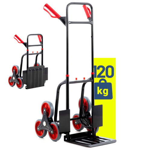 Sackkarre klappbar Stahl 120 kg mit 3-Räder-Treppensystem