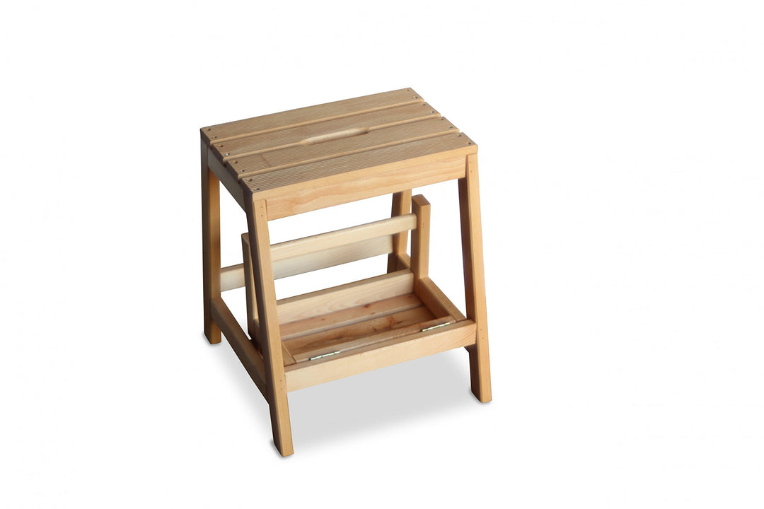 Tritthocker 2-stufig Buchenholz klappbar 38x54x45 cm Haushalt - Bild 5