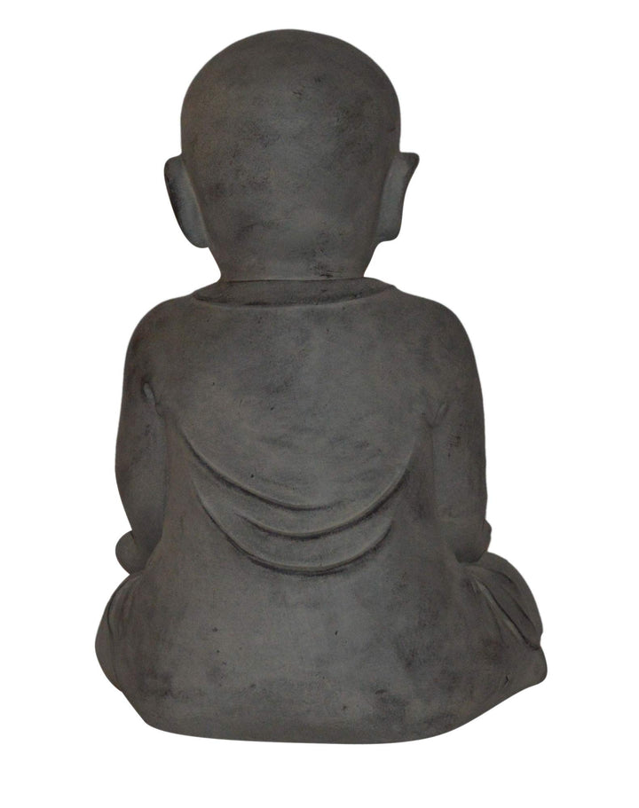 Shaolin Mönch Figur Fiber Clay frostbeständig 42 cm für Garten - Bild 4
