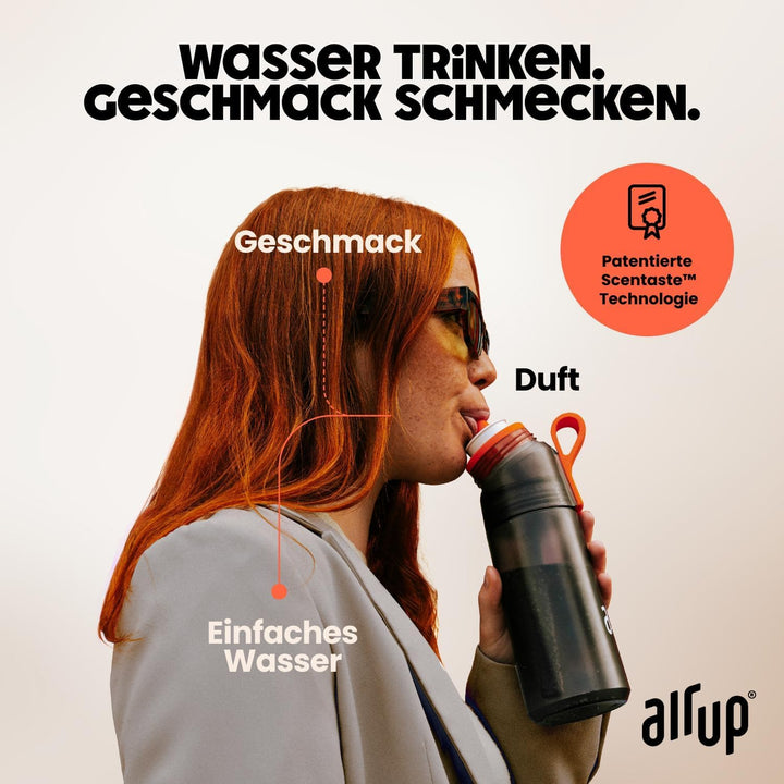 Trinkflasche mit Duft-Pods Starter Set 600ml in Charcoal Grey - Bild 2
