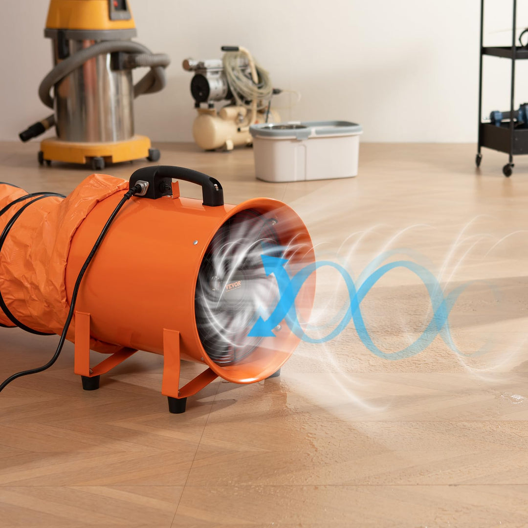 Bauventilator 367 W mit 4373 m³/h Stahl IP44 fuer Baustelle - Bild 8