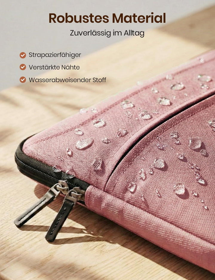 Laptoptasche 17-17,3 Zoll wasserabweisend mit Schultergurt Rosa - Bild 6