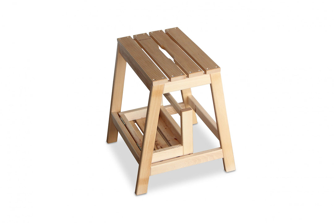 Tritthocker 2-stufig Buchenholz klappbar 38x54x45 cm Haushalt - Bild 4