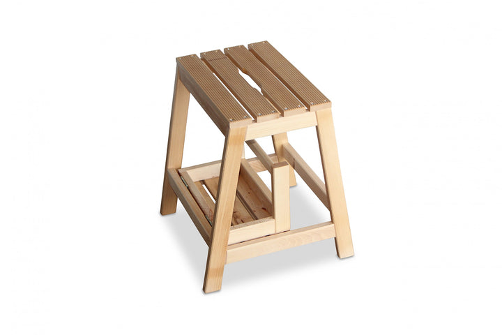 Tritthocker 2-stufig Buchenholz klappbar 38x54x45 cm Haushalt - Bild 4