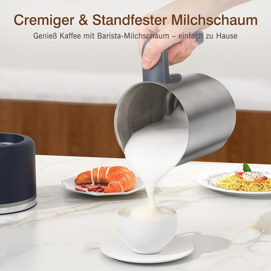 Milchaufschäumer elektrisch 4-in-1 Edelstahl 500ml Blau - Bild 5