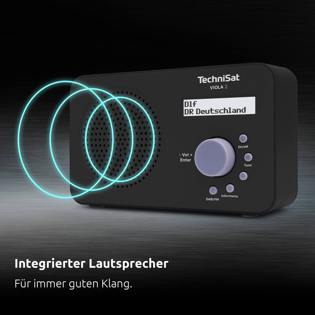 DAB+ Radio tragbar mit UKW, Kopfhörerausgang, 1W, schwarz - Bild 4