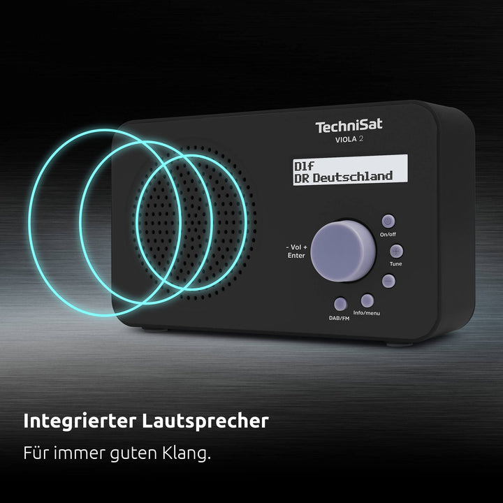 DAB+ Radio tragbar mit UKW, Kopfhörerausgang, 1W, schwarz - Bild 4