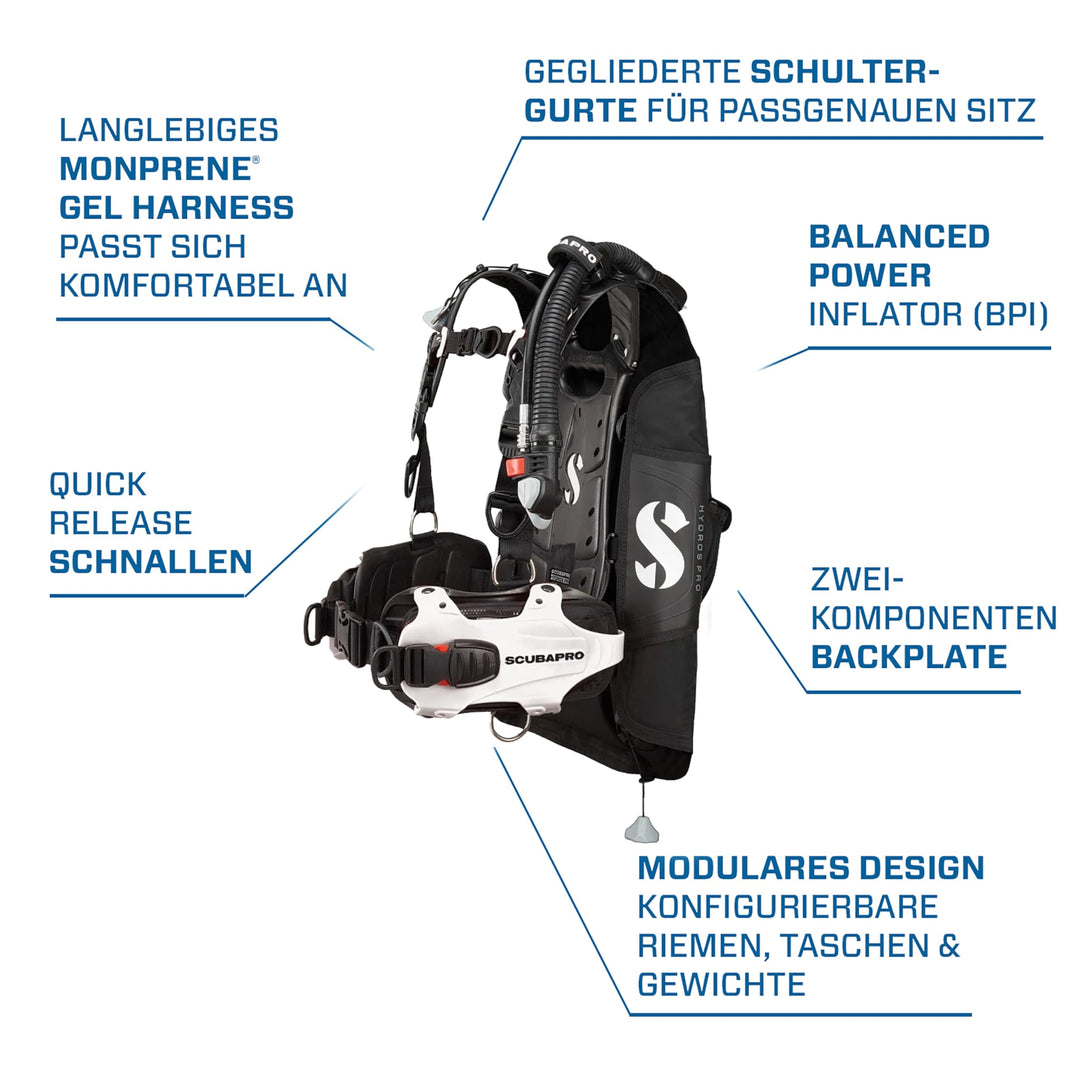 Tarierjacket Damen Monprene modulares Design Tauchen Weiss - Bild 6