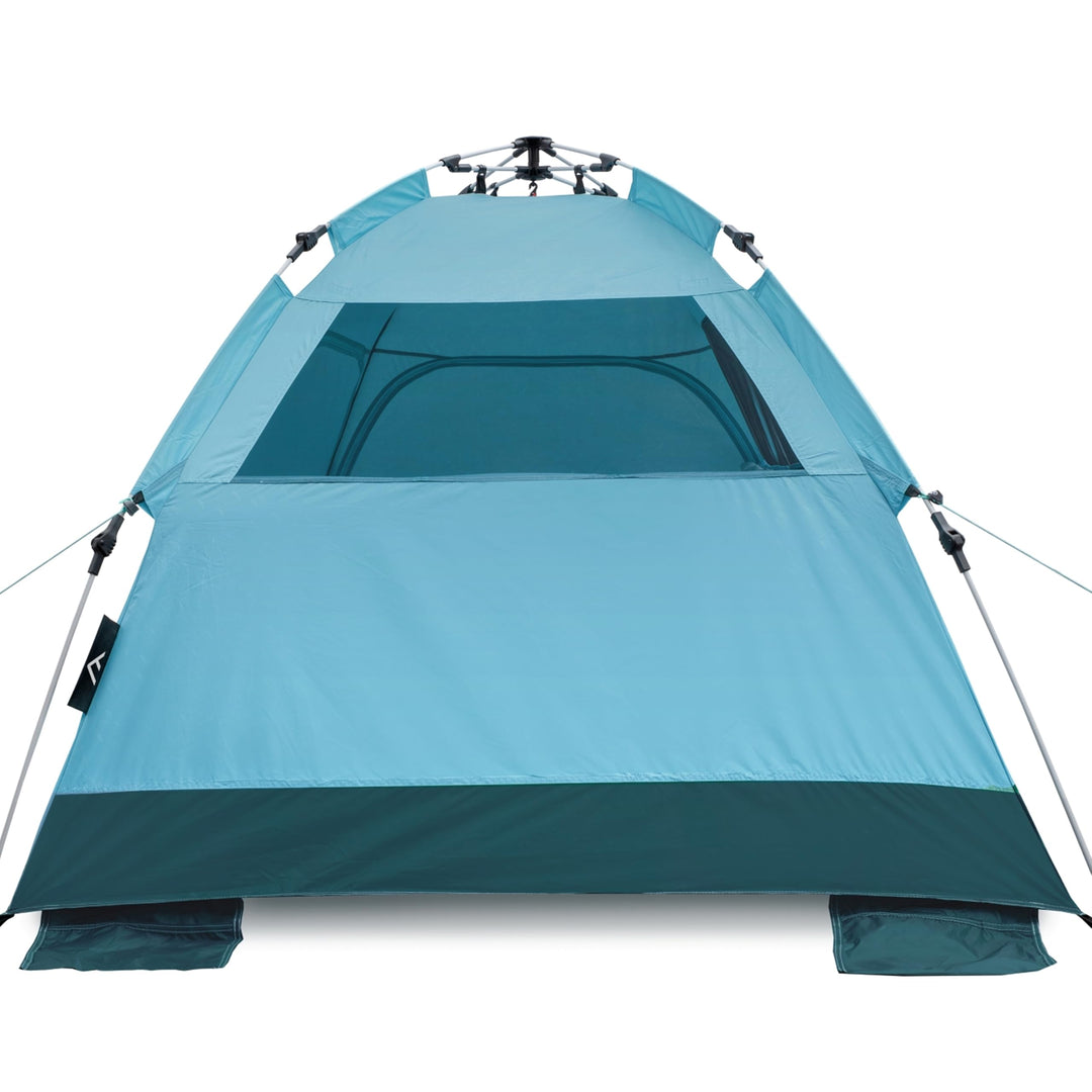 Strandmuschel Pop-Up UV80 für 2 Personen mit Windschutz hellblau - Bild 11