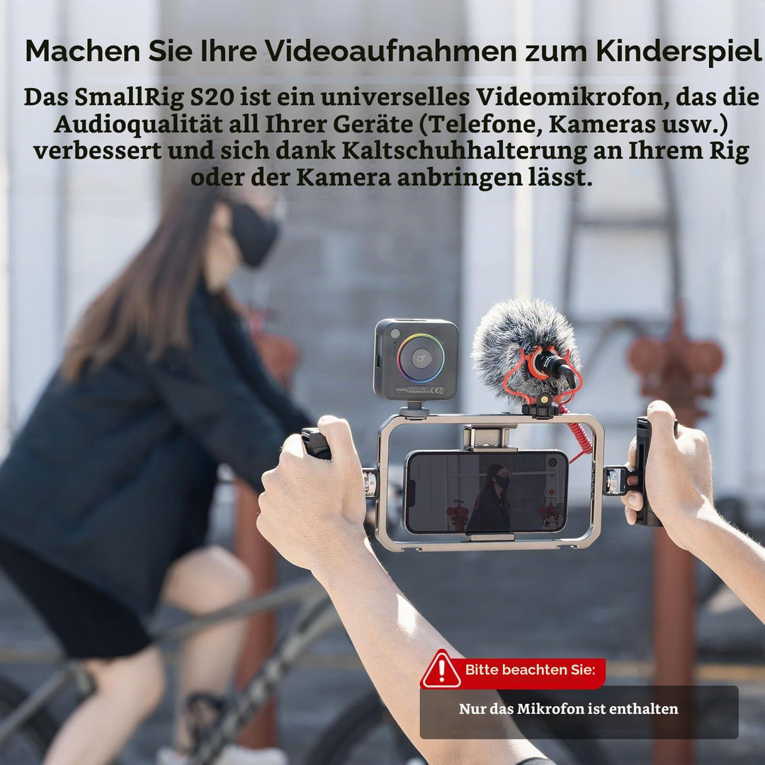 Videomikrofon Dual-Input Stereo mit Lavalier 3,5mm für Kamera - Bild 2