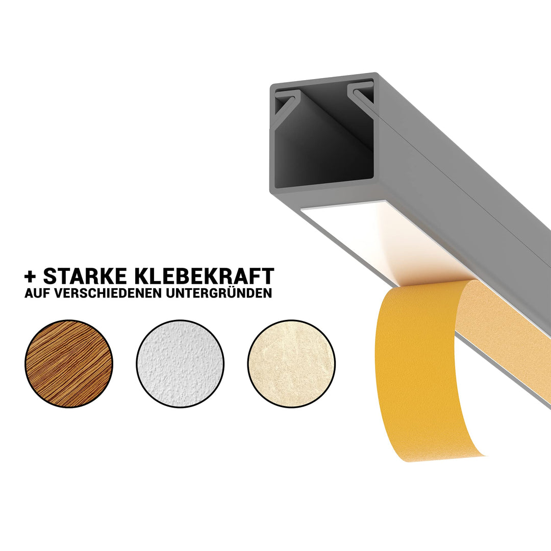 Kabelkanal PVC selbstklebend 25x16 mm 20 m grau für Innen &amp; Aussen - Bild 5