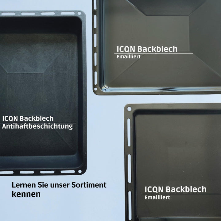 Backblech 2er Set emailliert 46,5x37x3 cm für Siemens Bosch Neff - Bild 7