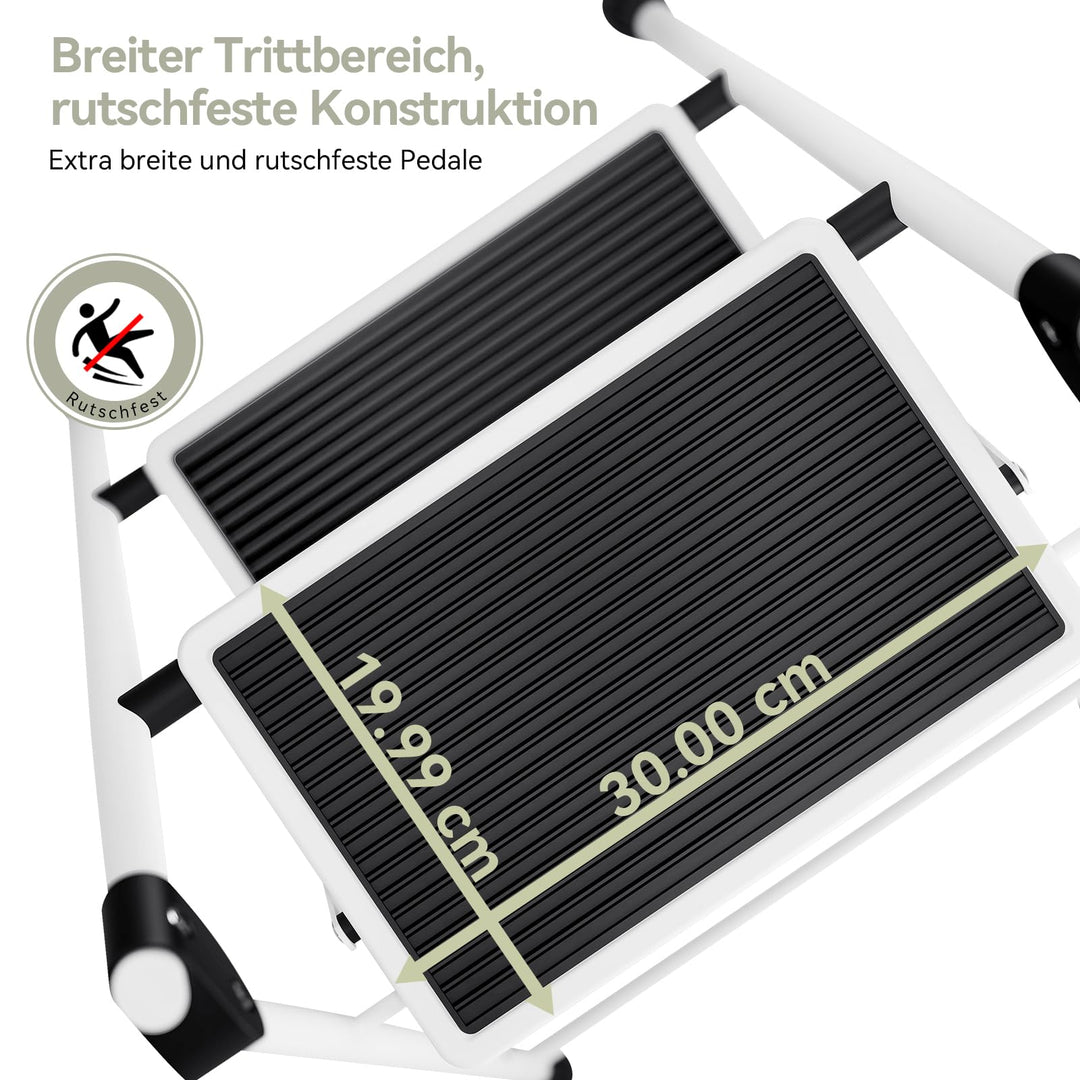 Trittleiter 4 Stufen klappbar Stahl mit Handlauf 151 kg - Bild 2