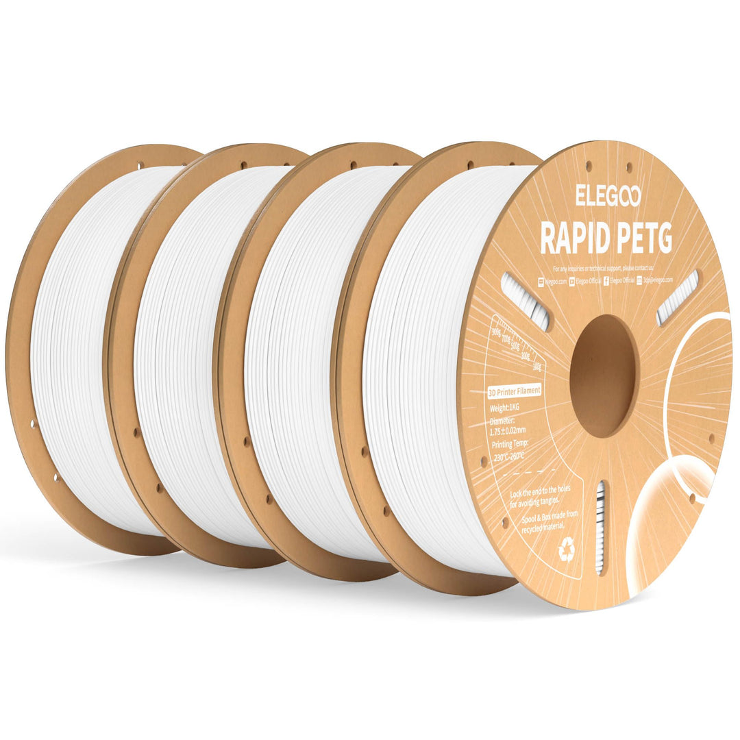 PETG Filament 1.75mm Weiss 4x1kg Hochgeschwindigkeitsdruck 600mm/s