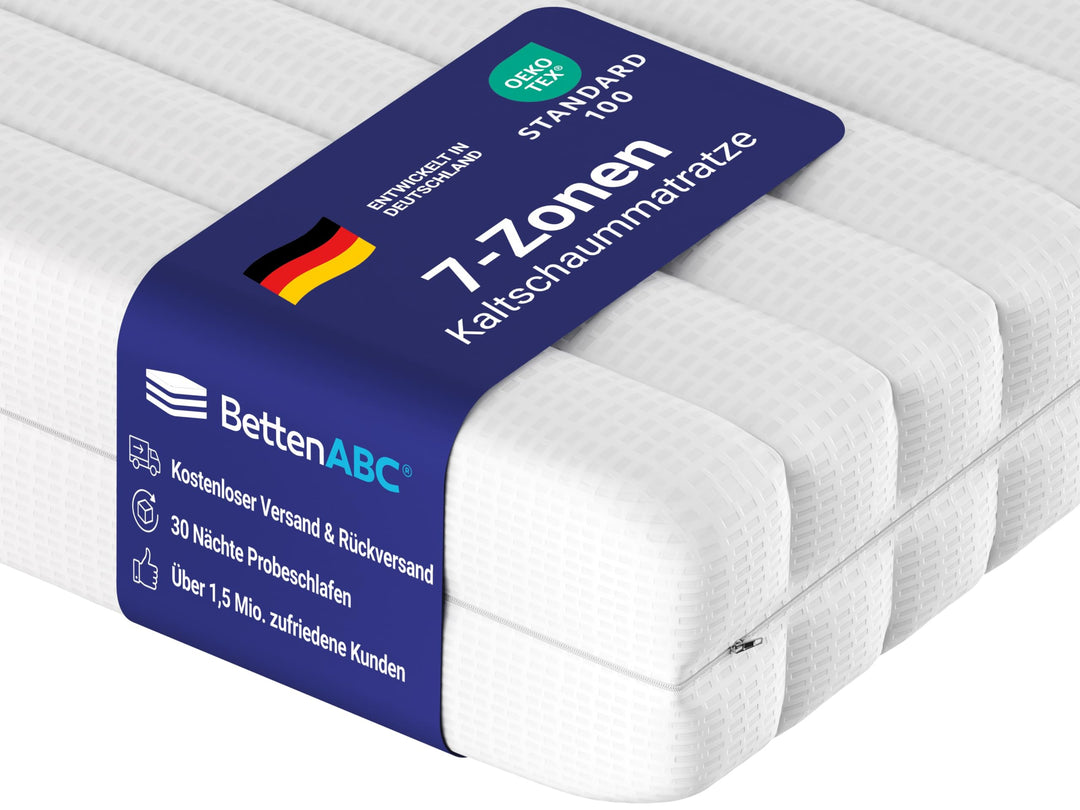 Kaltschaum-Matratze 7-Zonen H3 120x200 cm für Seitenschläfer