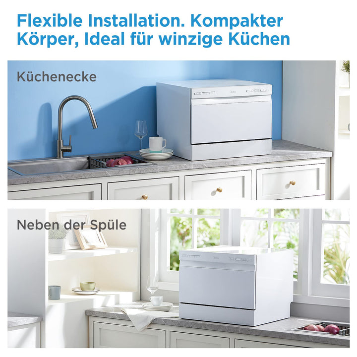 Tischgeschirrspüler 6 Maßgedecke mit App-Steuerung kompakt weiss - Bild 8