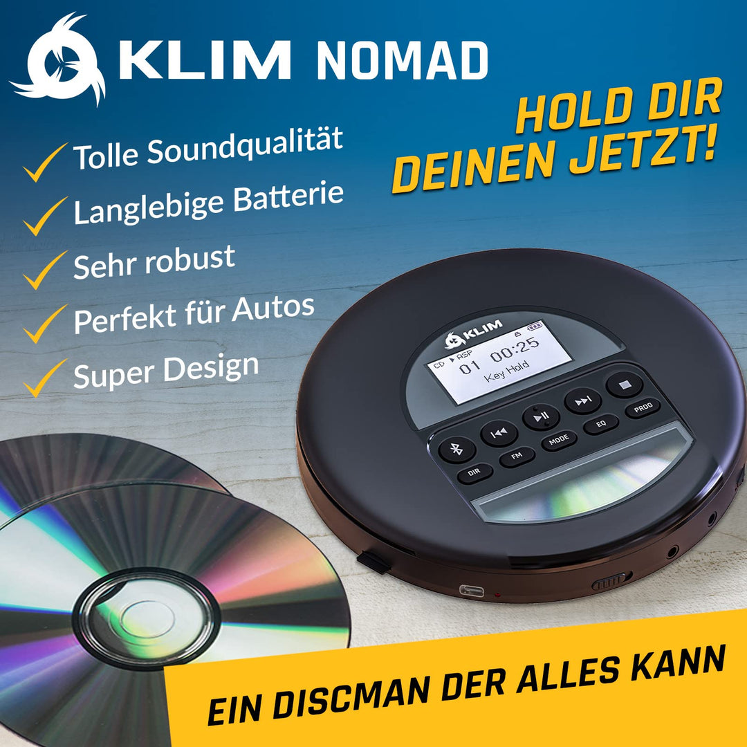 CD-Player Bluetooth tragbar mit FM-Radio und Kopfhörern - Bild 2