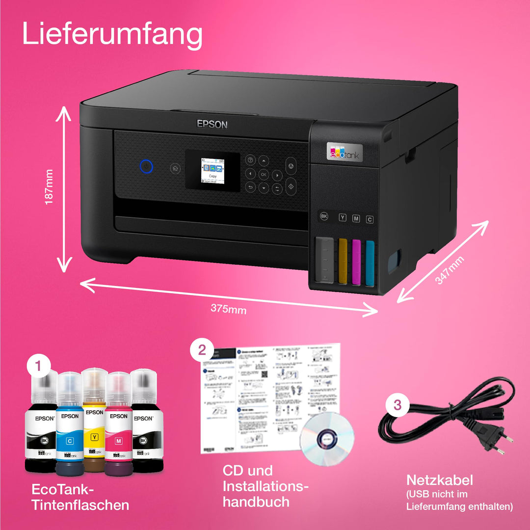 Tintentankdrucker A4 WLAN Drucken Kopieren Scannen Tinte für 3 Jahre - Bild 6