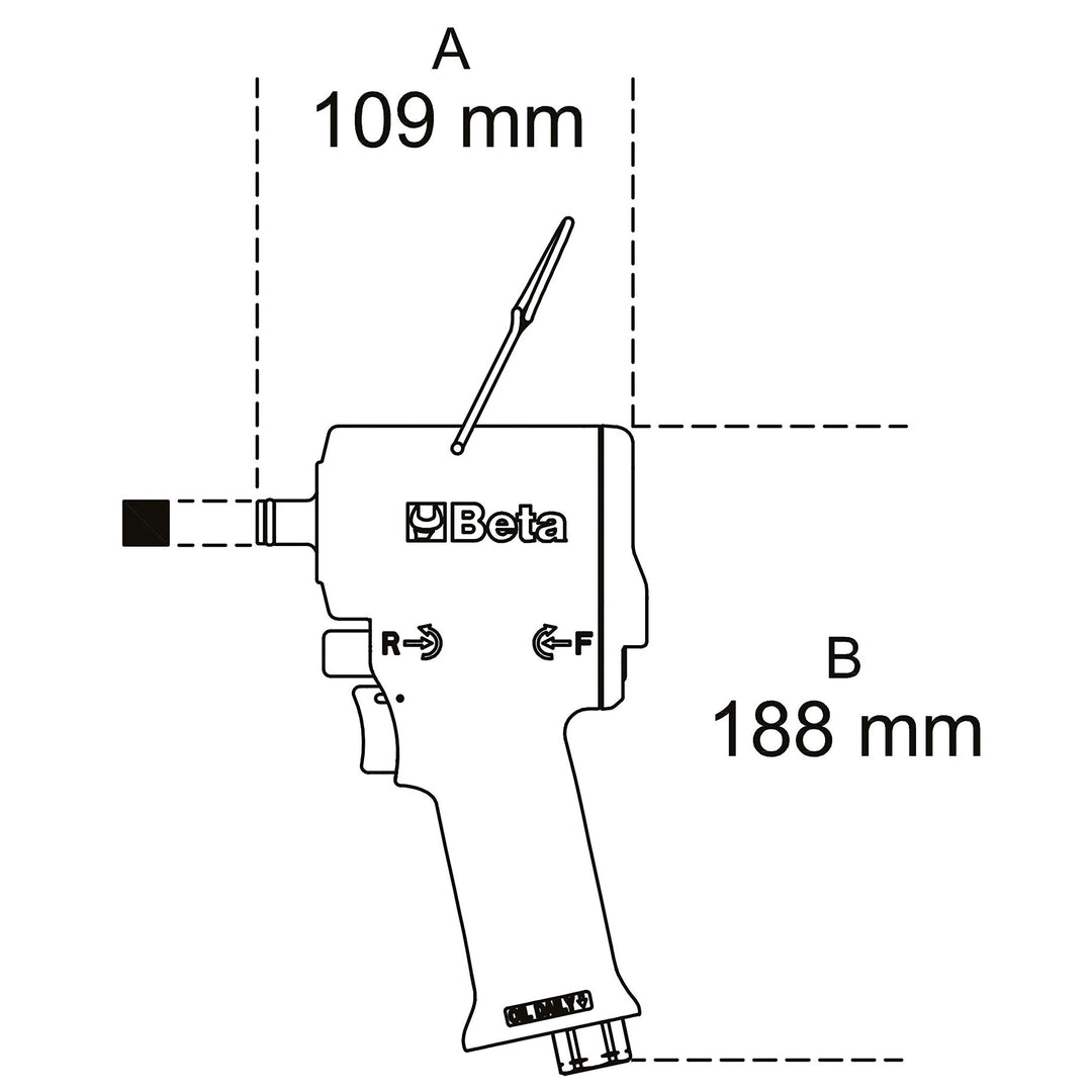 Druckluft-Schlagschrauber kompakt 3 Stufen mit Balance-Haken - Bild 4