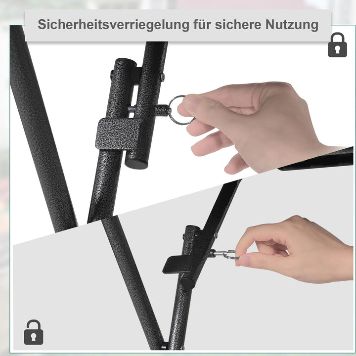 Klapptisch Rattanoptik klappbar 61x97,5 cm bis 50 kg Traglast - Bild 6
