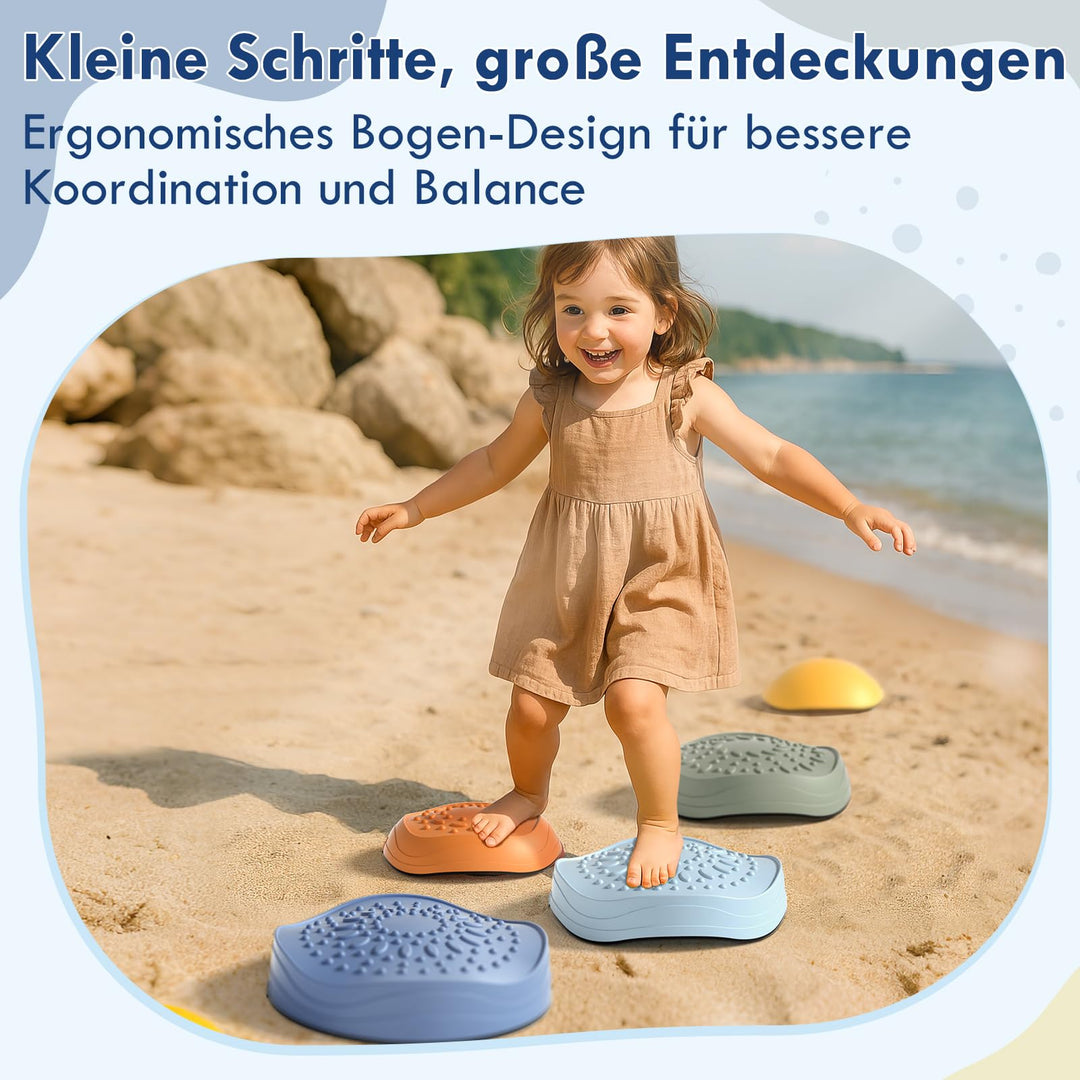 Balanciersteine 9er-Set für Kinder Indoor &amp; Outdoor blau - Bild 3