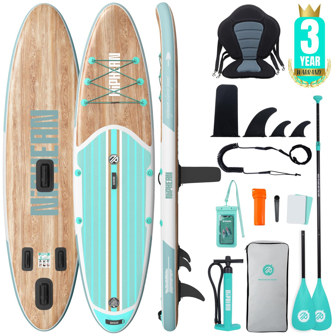SUP Board aufblasbar mit Kayak-Sitz 200 kg Tragkraft Komplett-Set