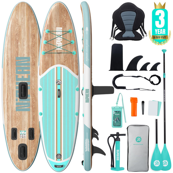 SUP Board aufblasbar mit Kayak-Sitz 200 kg Tragkraft Komplett-Set