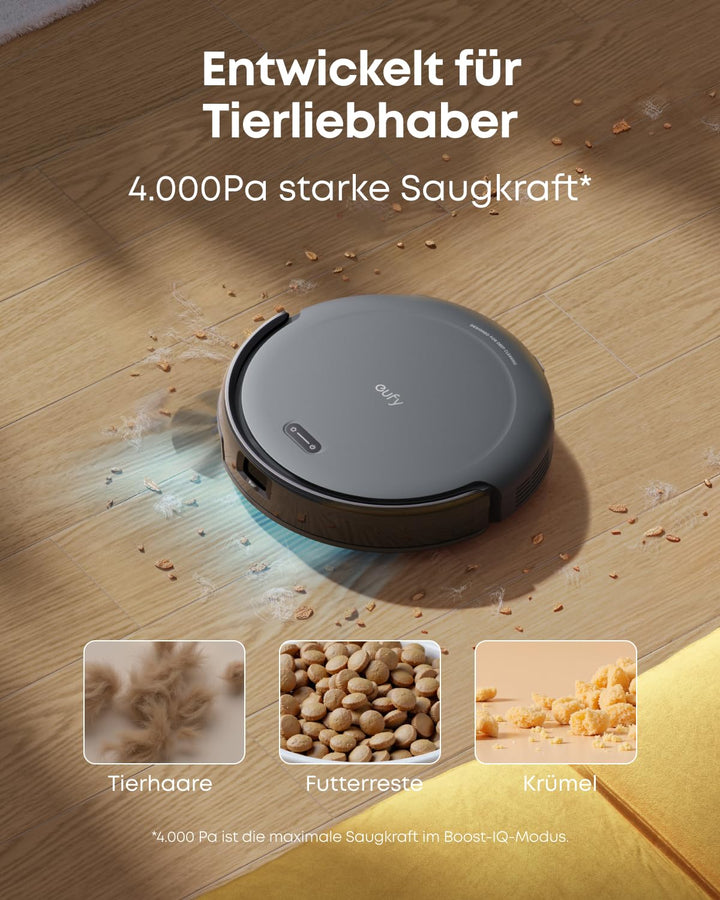 Saugroboter mit Absaugstation 4000Pa Saugkraft fuer Tierhaare - Bild 8