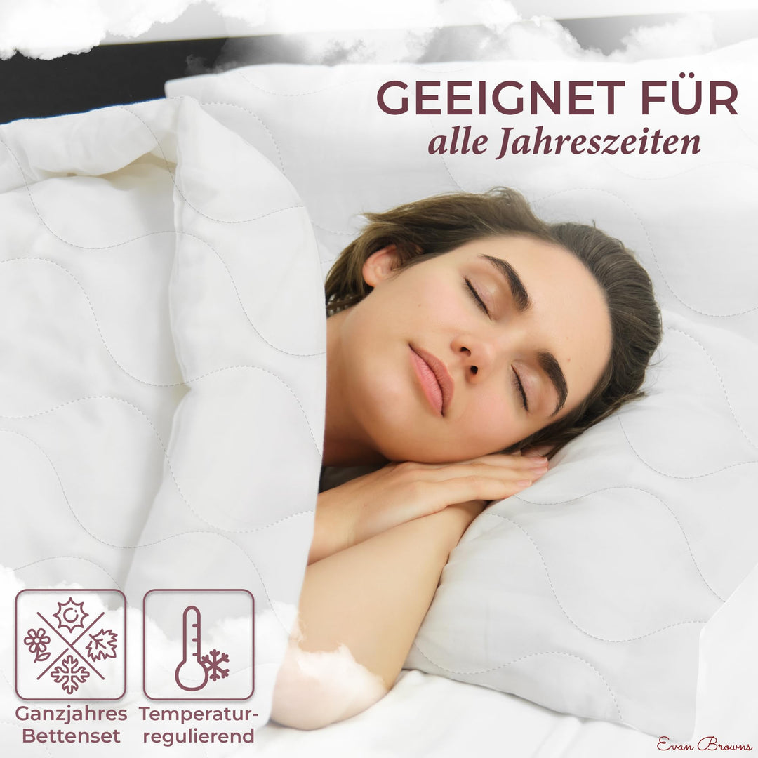 Bettenset 135x200 4-teilig Vierjahreszeiten antiallergisch waschbar - Bild 5