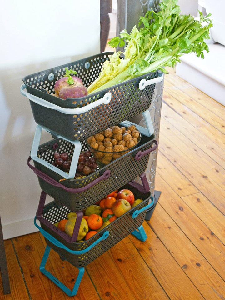 Erntekorb Kunststoff 15L perforiert stapelbar für Obst &amp; Gemüse