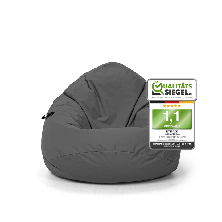 Sitzsack Tropfenform XXL 88 cm Oxford 600D Indoor &amp; Outdoor anthrazit