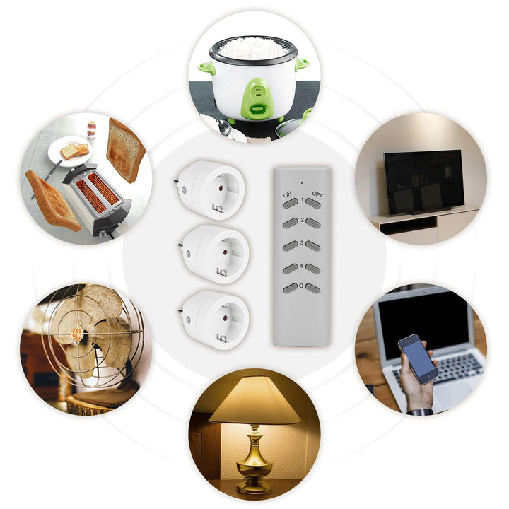 Funksteckdosen-Set 6-fach mit 2 Fernbedienungen 3680W - Bild 9