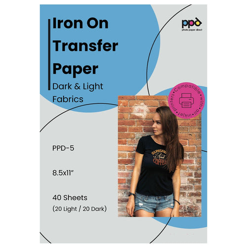 Transferpapier Inkjet A4 für helle & dunkle Textilien 40 Blatt