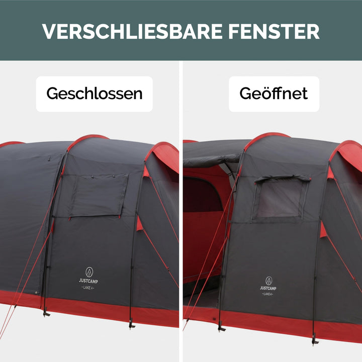 Tunnelzelt 4 Personen mit 2 Schlafkabinen und Stehhöhe - Bild 6