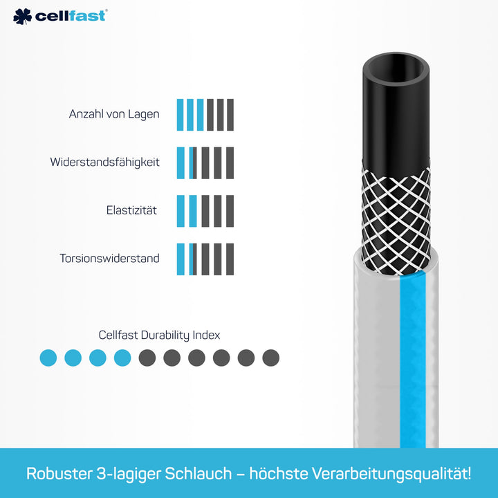 Gartenschlauch 3/4" 50m 3-lagig UV-beständig flexibel - Bild 2