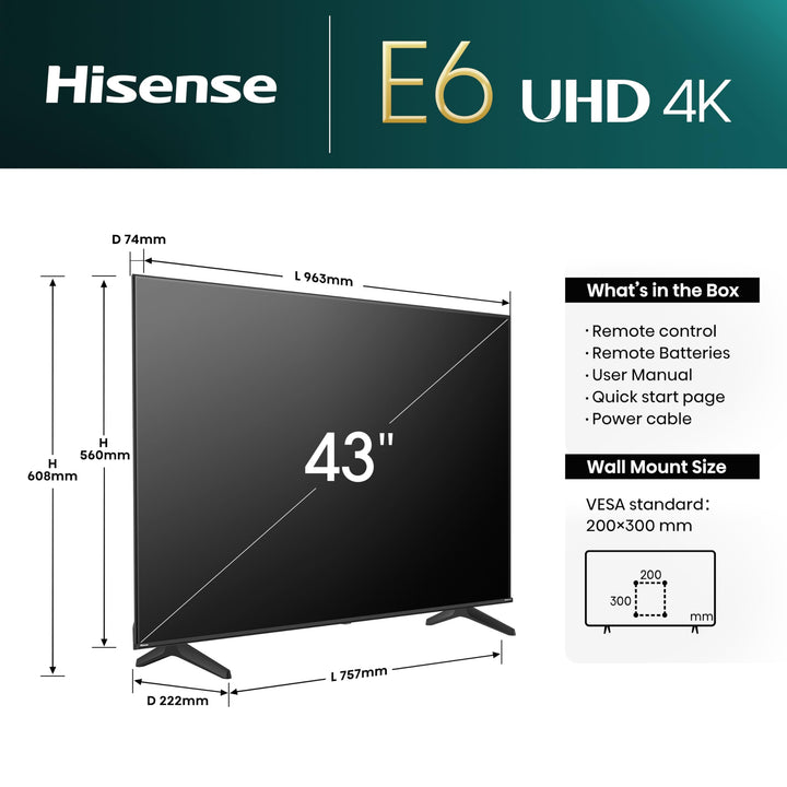 4K UHD Smart TV 43 Zoll mit Dolby Vision &amp; VIDAA OS - Bild 2