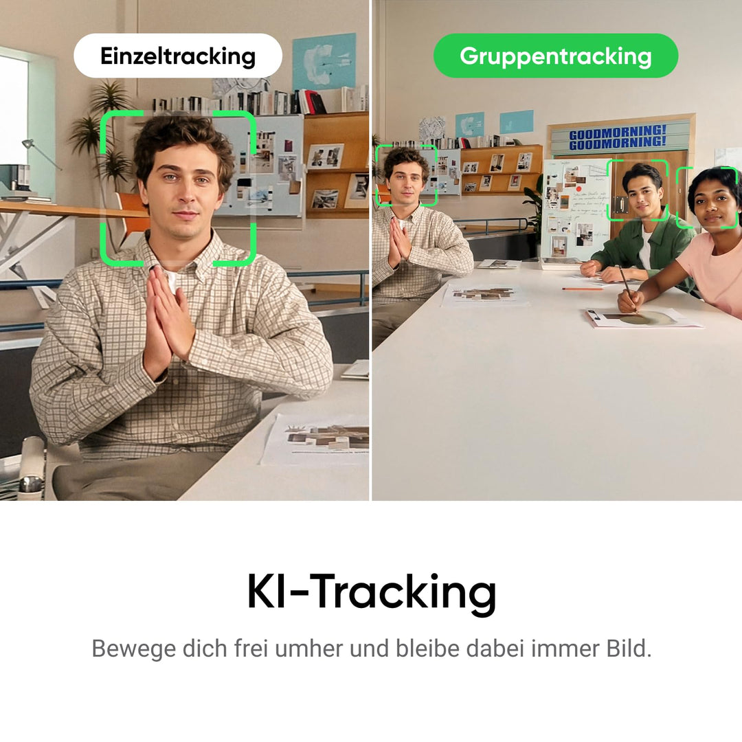 4K Webcam mit 1/2"-Sensor, KI-Tracking &amp; Stativ-Bundle für PC/Mac - Bild 5