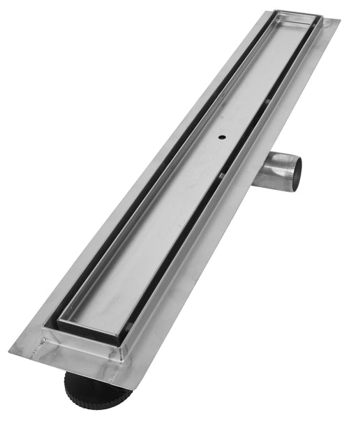 Duschrinne 60 cm befliesbar Edelstahl mit Siphon und Haarsieb