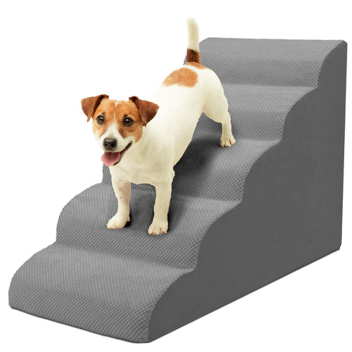 Hundetreppe 5 Stufen Schaumstoff 62 cm fuer kleine Hunde und Katzen